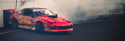 Brian Hoplamazian drifts Bank Turn at Englishtown