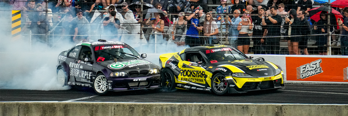 Frederic Aasbo and Dylan Hughes at Formula DRIFT Indianapolis