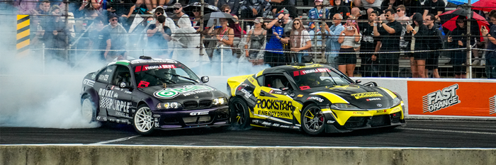 Frederic Aasbo and Dylan Hughes at Formula DRIFT Indianapolis