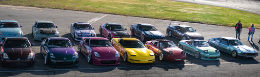 Girls Gone Drifting participants line up for photos